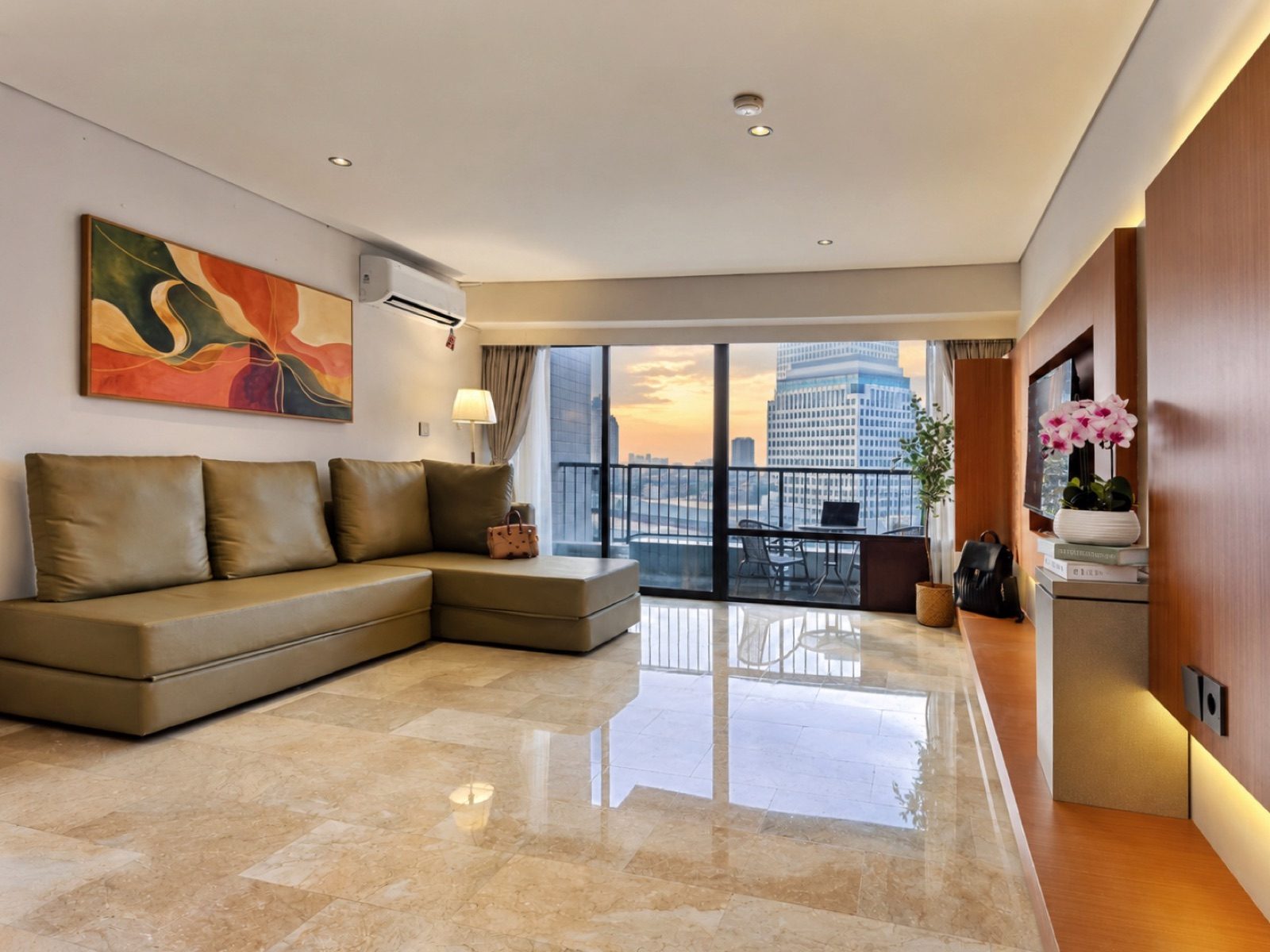 A Sovana residence, the living room